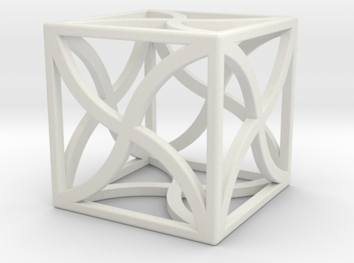 Cube &quot;Twirl&quot; 1&quot;x1&quot;x1&quot; 3d printed