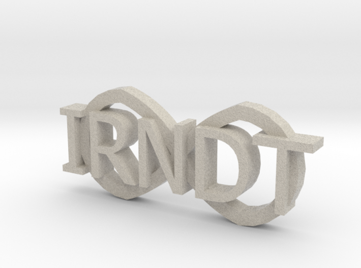IRNDT Logo Key Fob 3/4&quot; height 3d printed