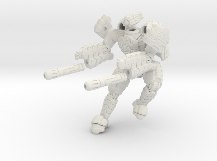 Mech suit with twin weapons. (6) 3d printed