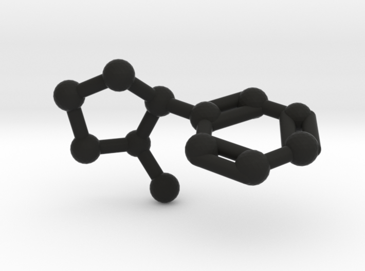 Nicotine Molecule Necklace Keychain 3d printed