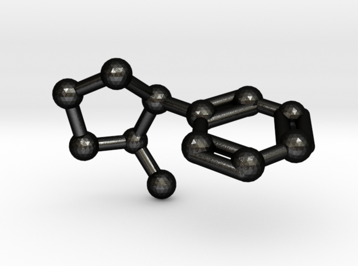 Nicotine Molecule Necklace Keychain 3d printed 