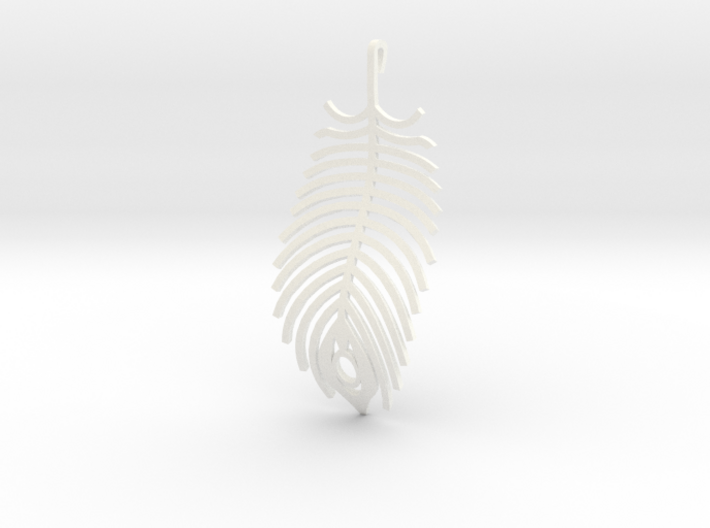 peacock feather earring 3d printed