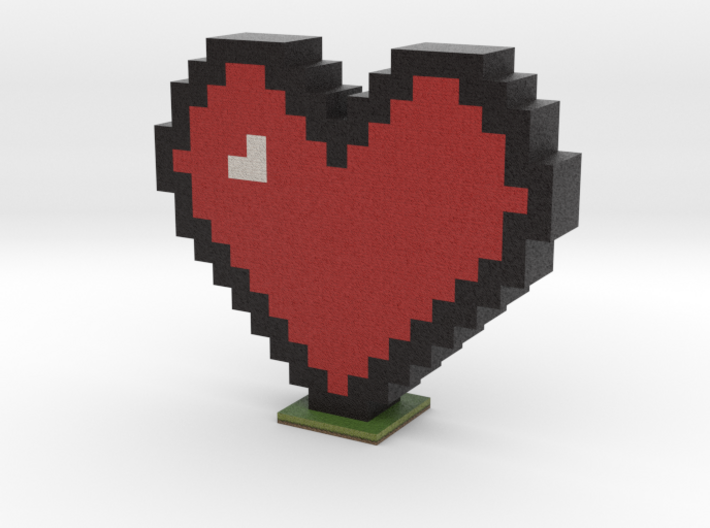 minecraft heart made from blockblock