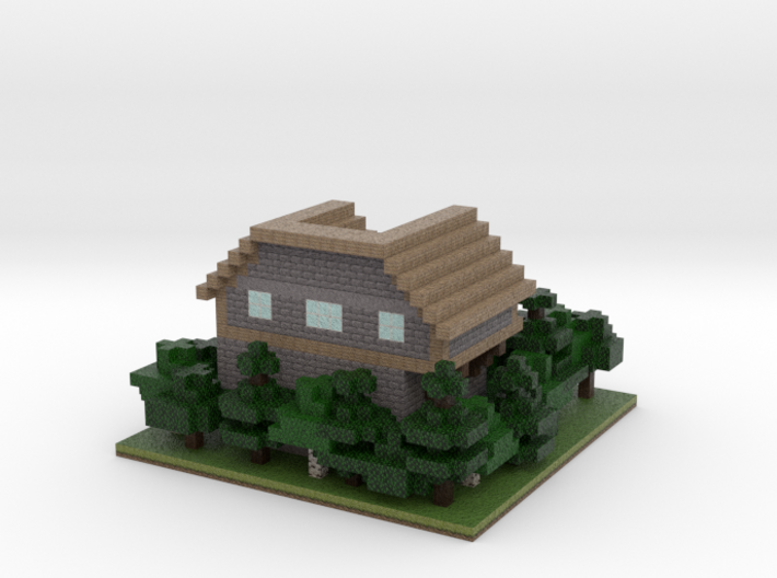 60x60 House03 (mix Trees) (2mm series) 3d printed 