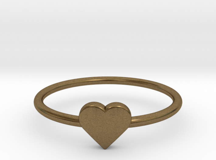 Knuckle Ring with heart, subtle and chic. 3d printed