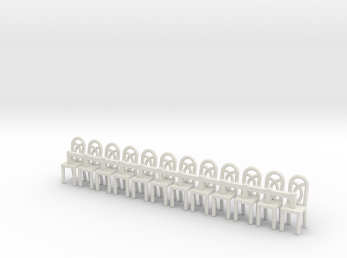 HO Scale Cafe Chair 1 X12 3d printed