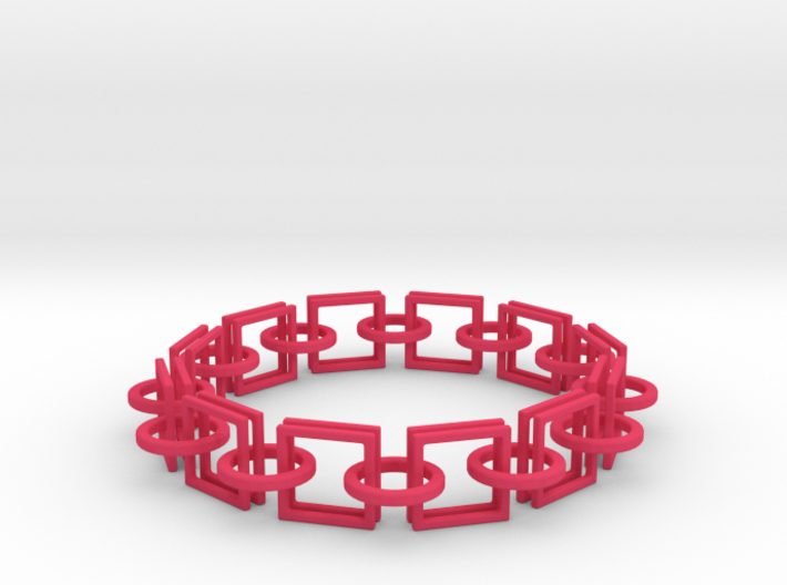 Circles and Squares Bracelets 3d printed
