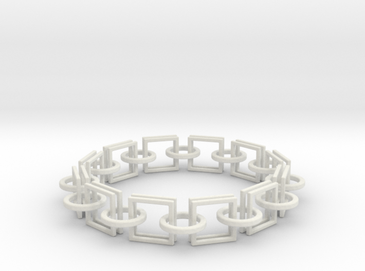 Circles and Squares Bracelets 3d printed