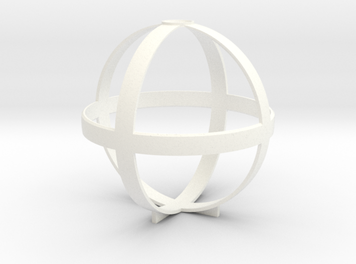 Octahedron (stereographic projection) 3d printed