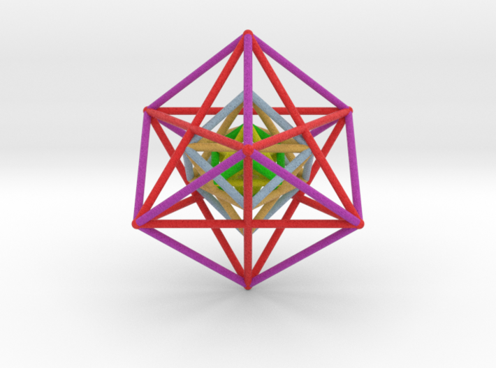 StarTetrahedron Cube nest 100mm Rainbow 3d printed