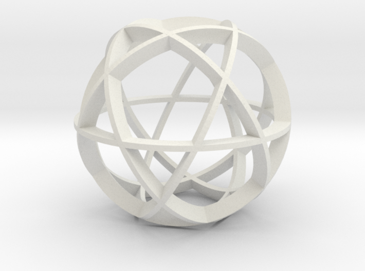 Icosidodecahedron (narrow) 3d printed