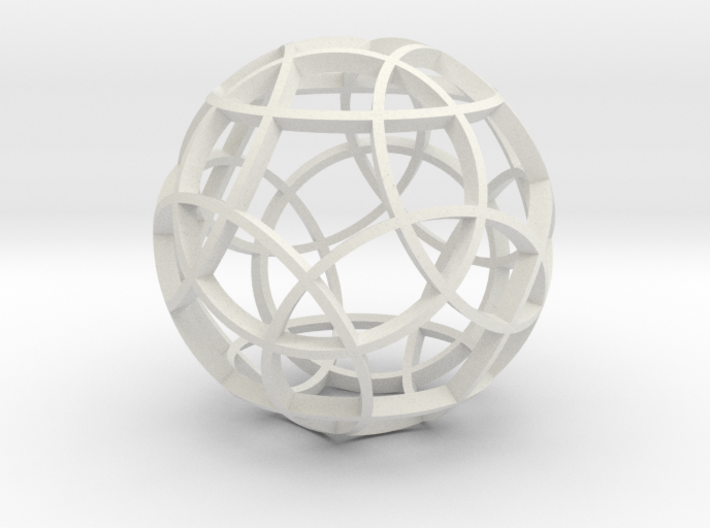 Rhombicosidodecahedron (narrow) 3d printed
