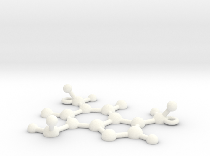Caffeine Molecule Pendant 3d printed
