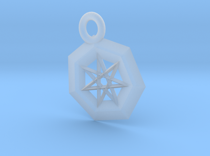 Frosted Ultra Detail Star Pendant 3d printed