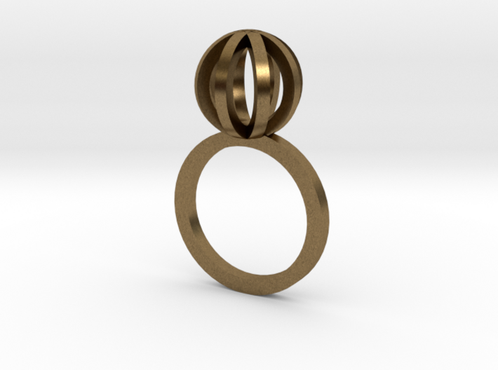 Sphere outlines ring 3d printed