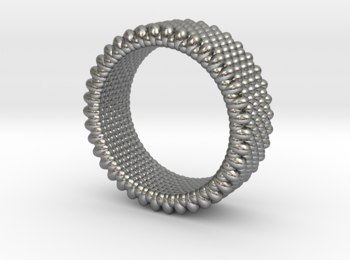 Pebble Ring - Checkered Pattern 0 (19mm) 3d printed 