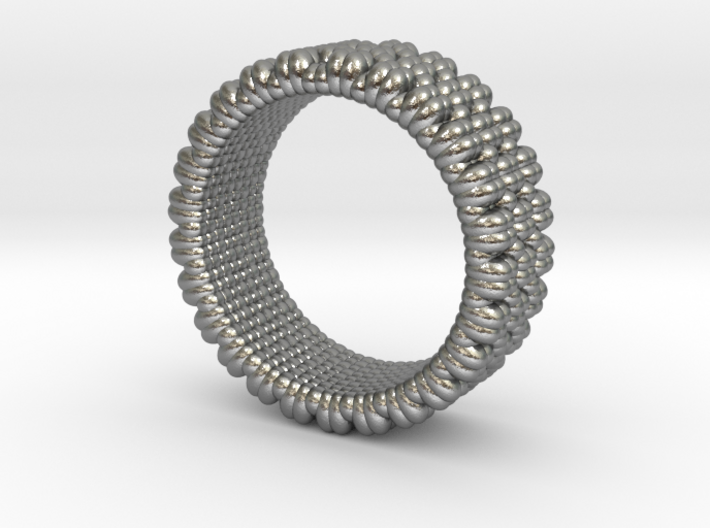 Pebble Ring - Checkered Pattern 1 (19mm) 3d printed