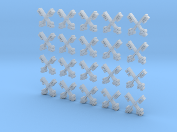 20 8mm Tall Cross Key Icons 3d printed