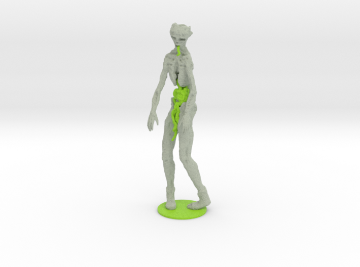 Neon Green Zombie 3d printed