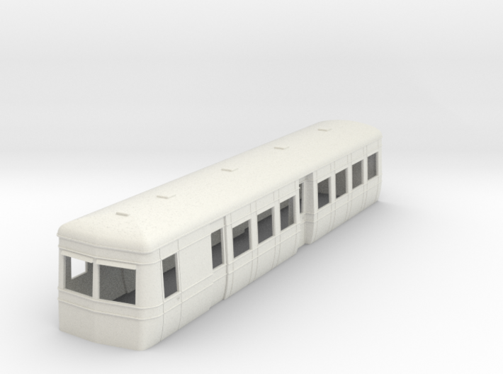 OO9 AW railcar single ended trailer with guards 3d printed