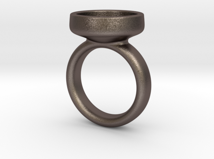 Glass Dome Ring Size 7 3d printed