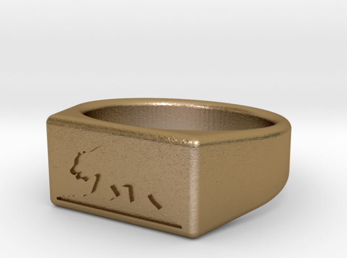CA ring relief 3d printed
