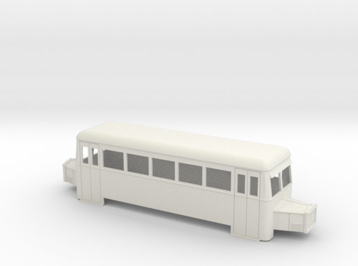 O9/On18 rail bus bogie (short) 3d printed