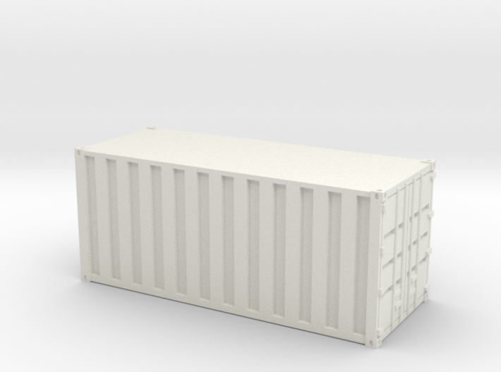 20ft Container Ribbed, (NZ120 / TT, 1:120) 3d printed