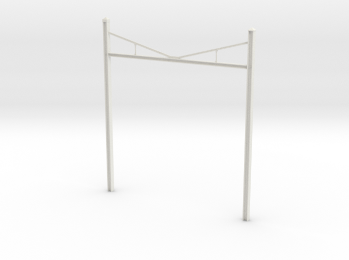 Catenary Pole Full Dimensions 4 inch centers 3d printed