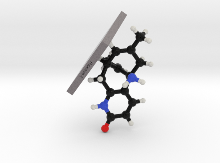 Huperzine A Molecule Model Mounted 3d printed