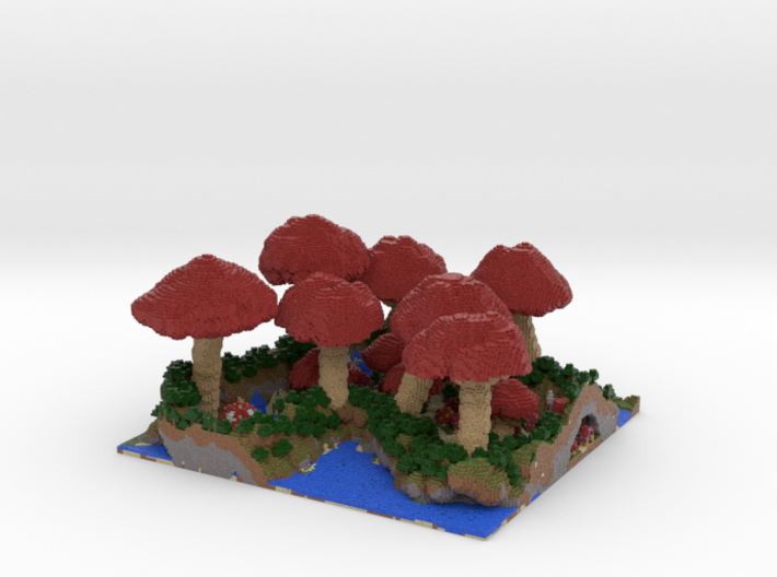 Mushroom Village - Small 0.5 mm 3d printed
