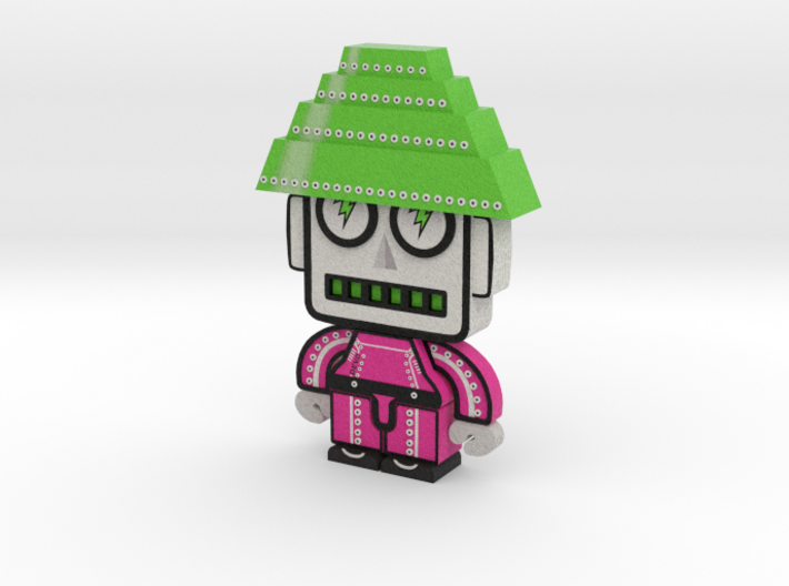 DevoBots Series 1 Pink bio suit with Green energy 3d printed