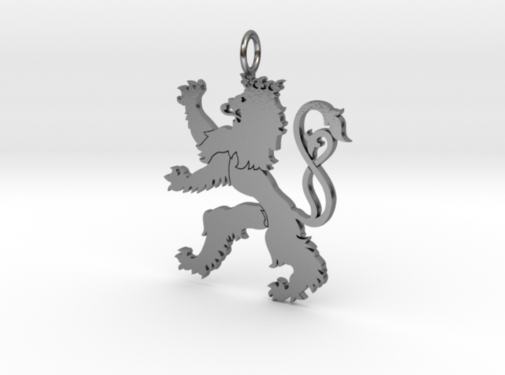 Roude Leiw Detailed pendant no frame 3d printed