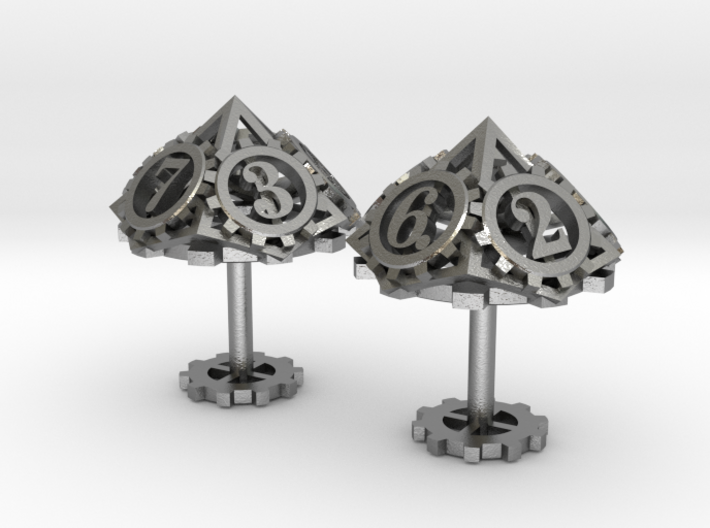 Steampunk Gear Cufflinks 3d printed
