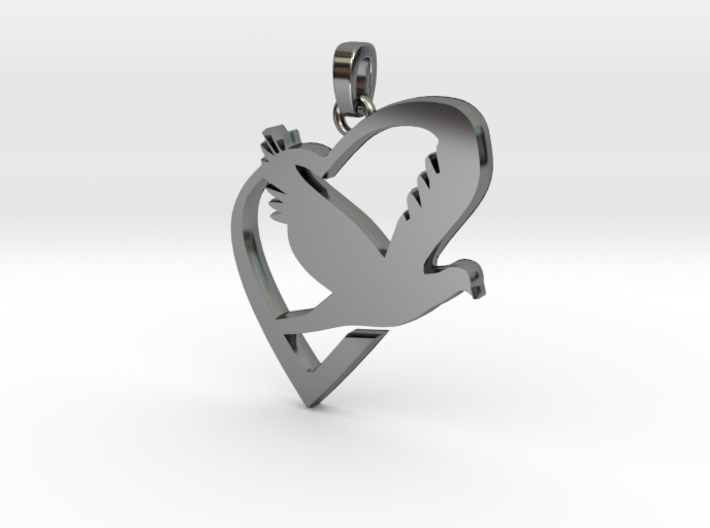 Love &amp; Peace Pendant 3d printed