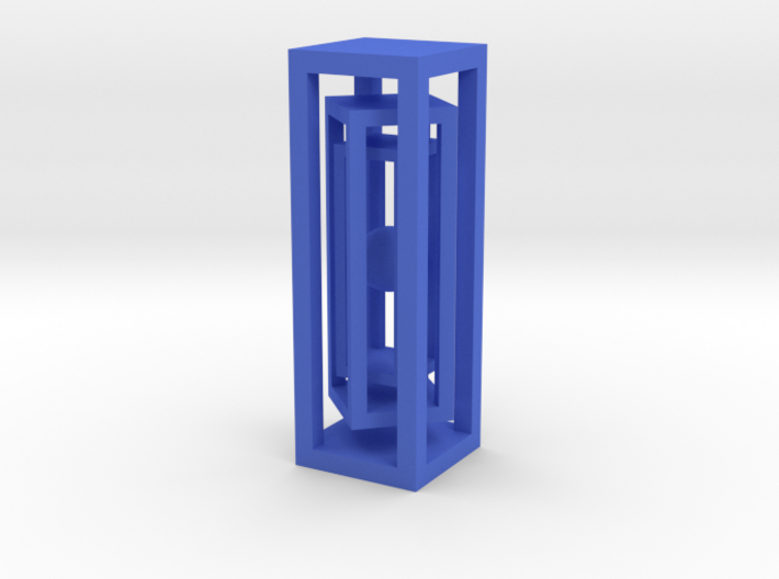 Miniature ball in three cages 3d printed