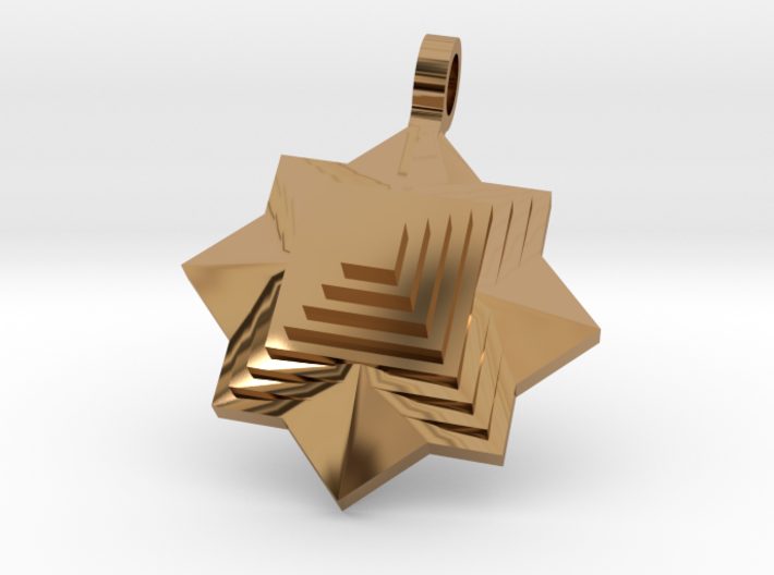 PyraStar™ (Pyramid &amp; Star) Pendant with 7 Tiers 3d printed