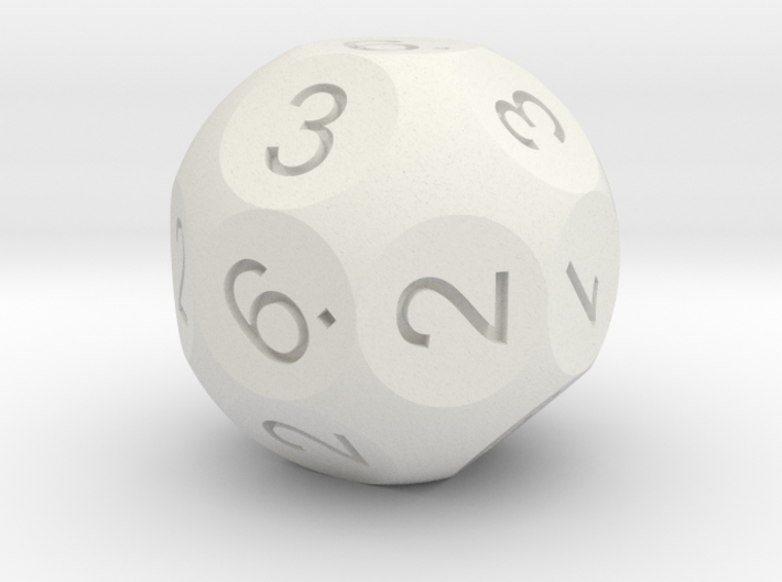 D18 numbered like a D6 3d printed