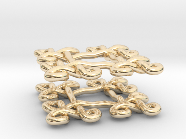Fractal Celtic knot earrings 3d printed