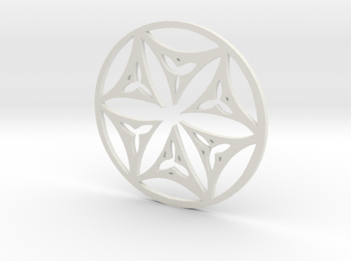 Medieval Tile Design 14thCentury Seed of Life 3d printed