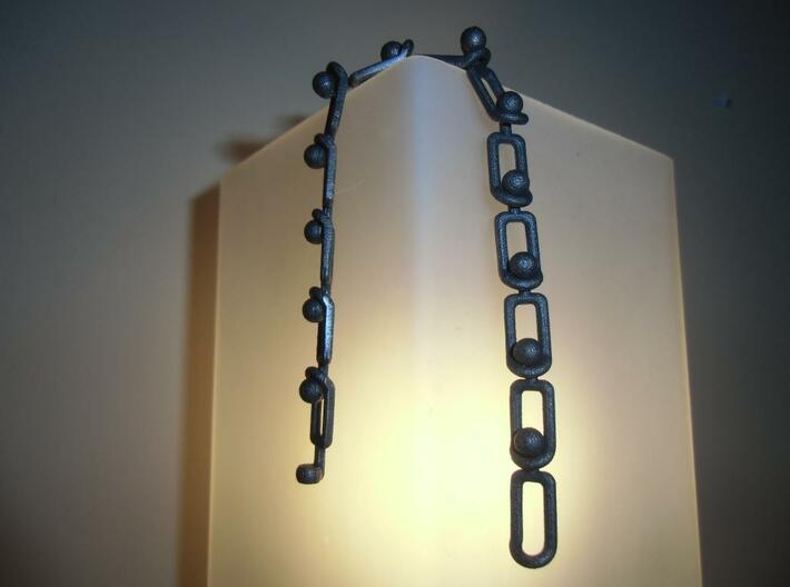 OLNA Bracelet 12+1 Link 3d printed Matte Black Steel