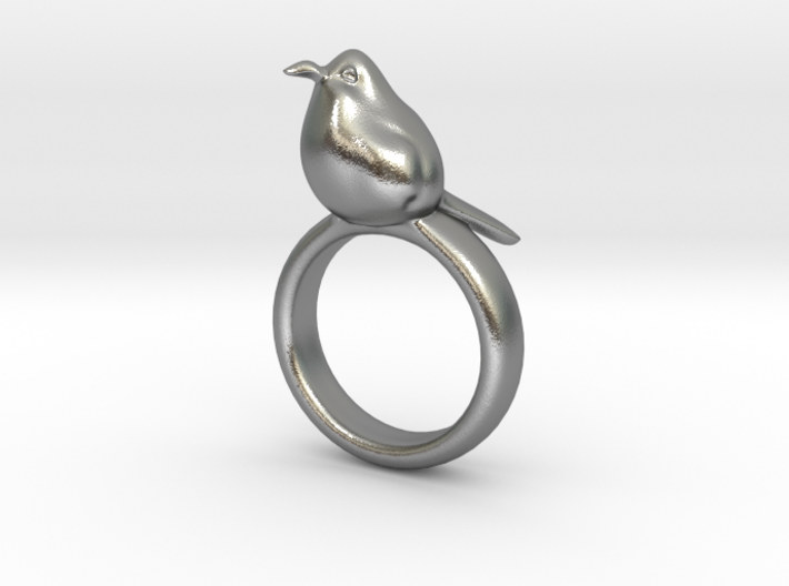 Ring with a bird on top of it 3d printed
