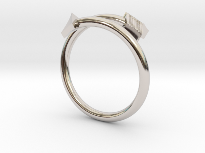 Midi Arrow Ring 3d printed 