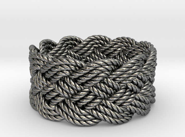 Nautical Turks Head Ring Knot 3d printed