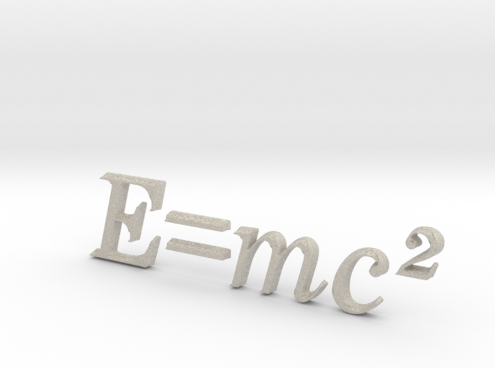 E=mc^2 3D A 3d printed