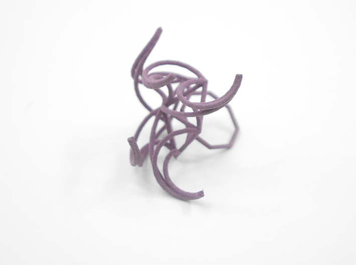 Aster Ring (Large) Size 7 3d printed Custom Dyed Color (Wisteria)