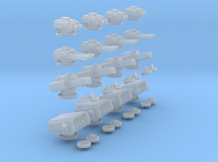 6mm Mixed Turrets 3d printed