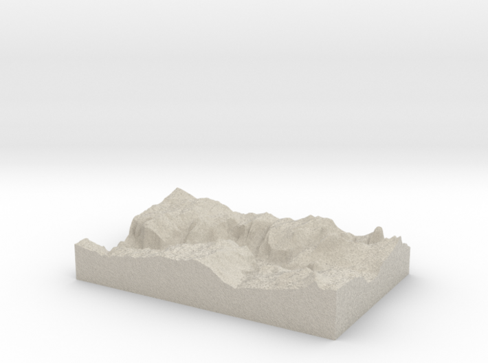 Model of Yosemite Village 3d printed