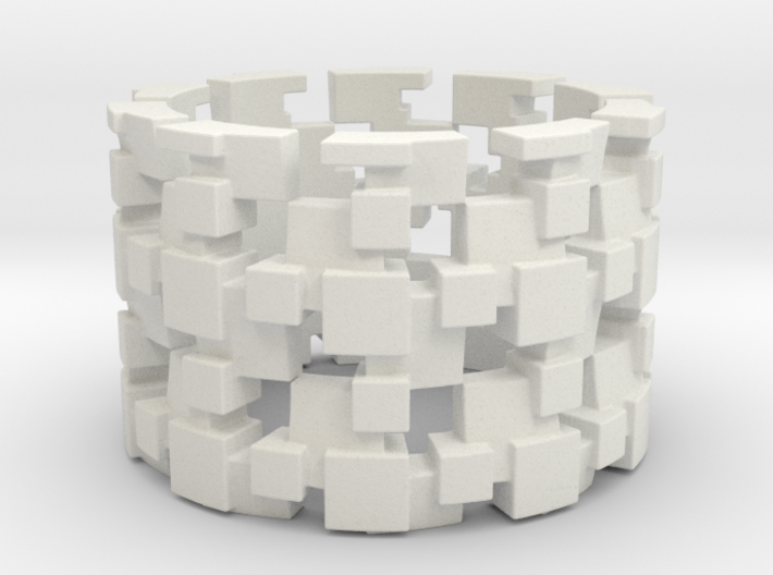 Tilt Cubes Ring Size 13 3d printed