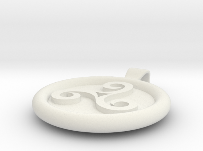 Triskell Round Pendant 3d printed